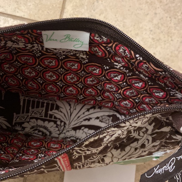 Vera Bradley Imperial Toile Brown and Pink Shoulder Bag with Adjustable Strap - Picture 7 of 7